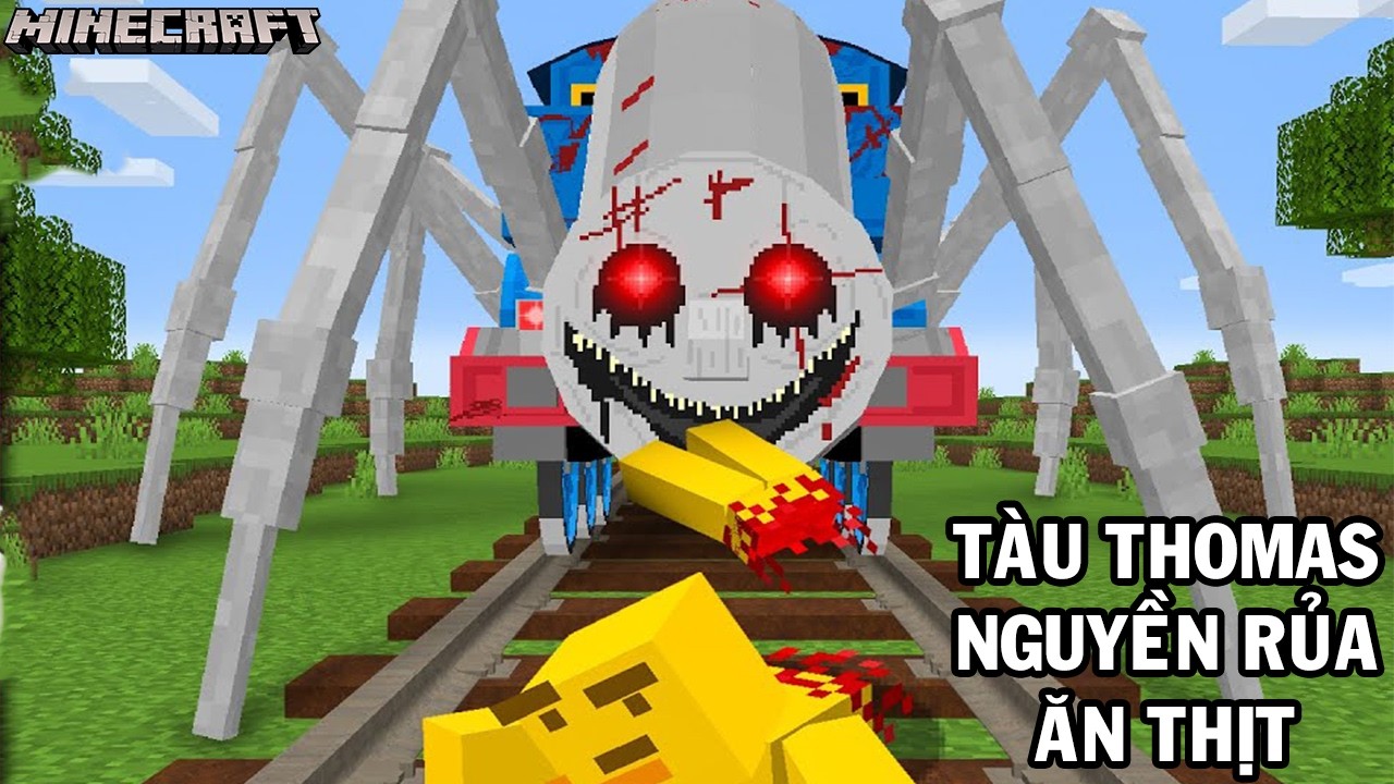 Triệu hồi quái vật tàu Thomas bị nguyền rủa ăn thịt thằng bạn trong Minecraft | Game Short