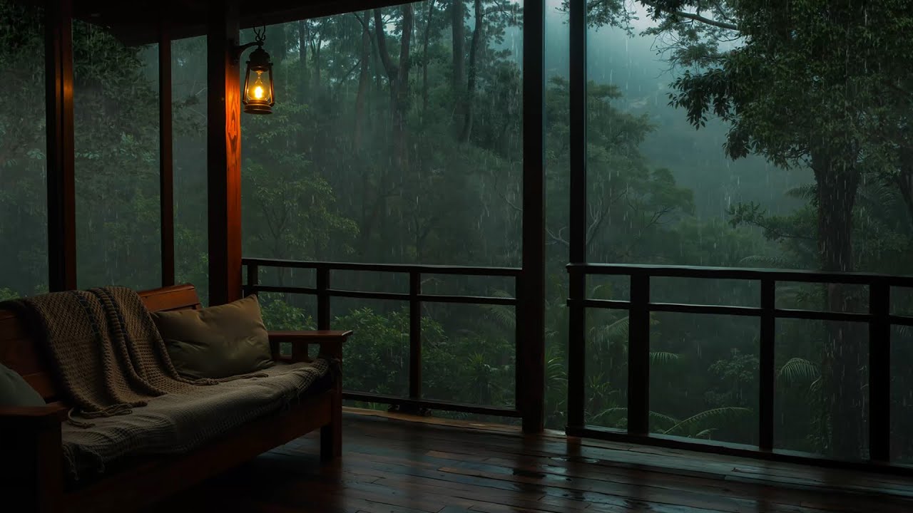 Peaceful Rain in a Wooden Forest Cabin &ndash; Nature Sounds for Sleep
