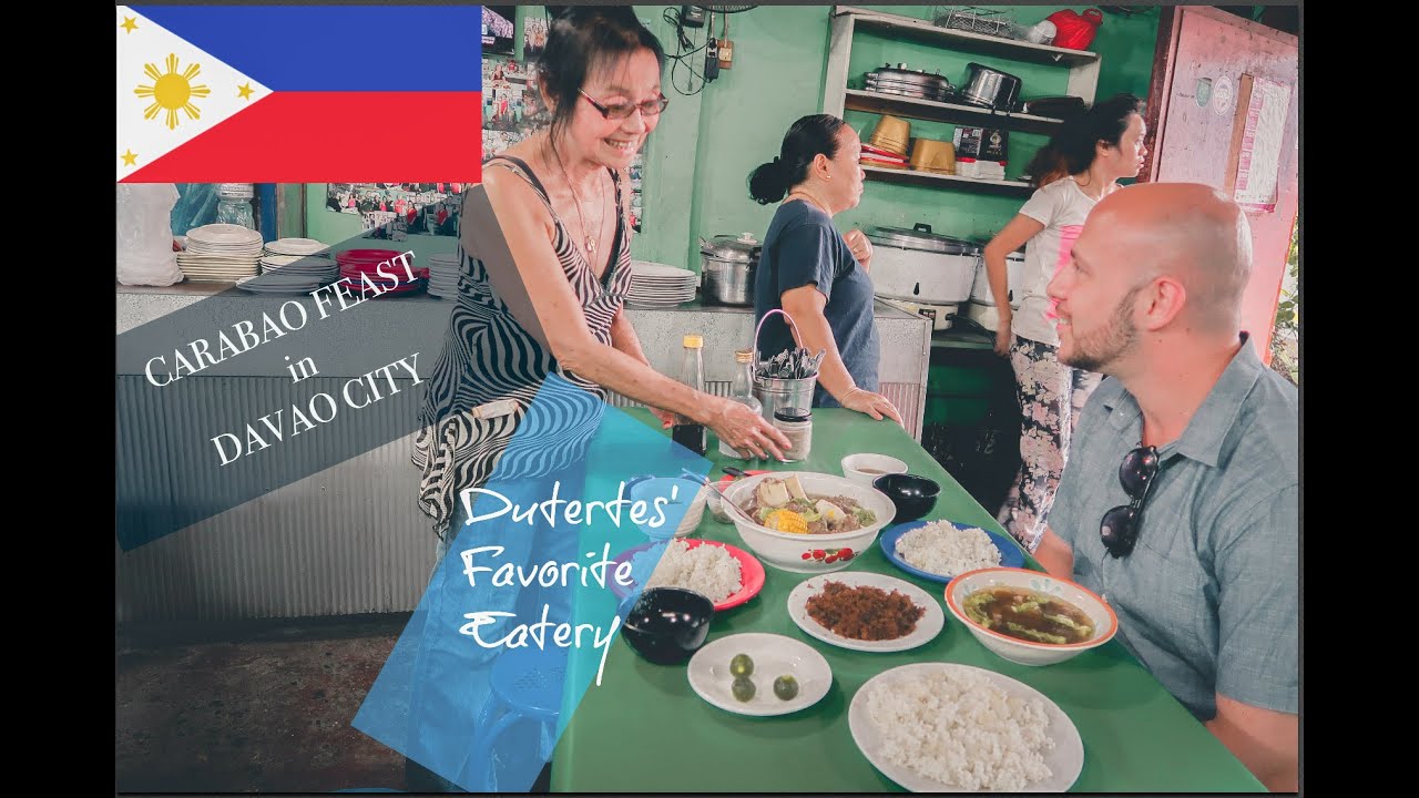 LEGENDARY Filipino Food in DAVAO CITY Philippines: Eating CARABAO Meat FEAST