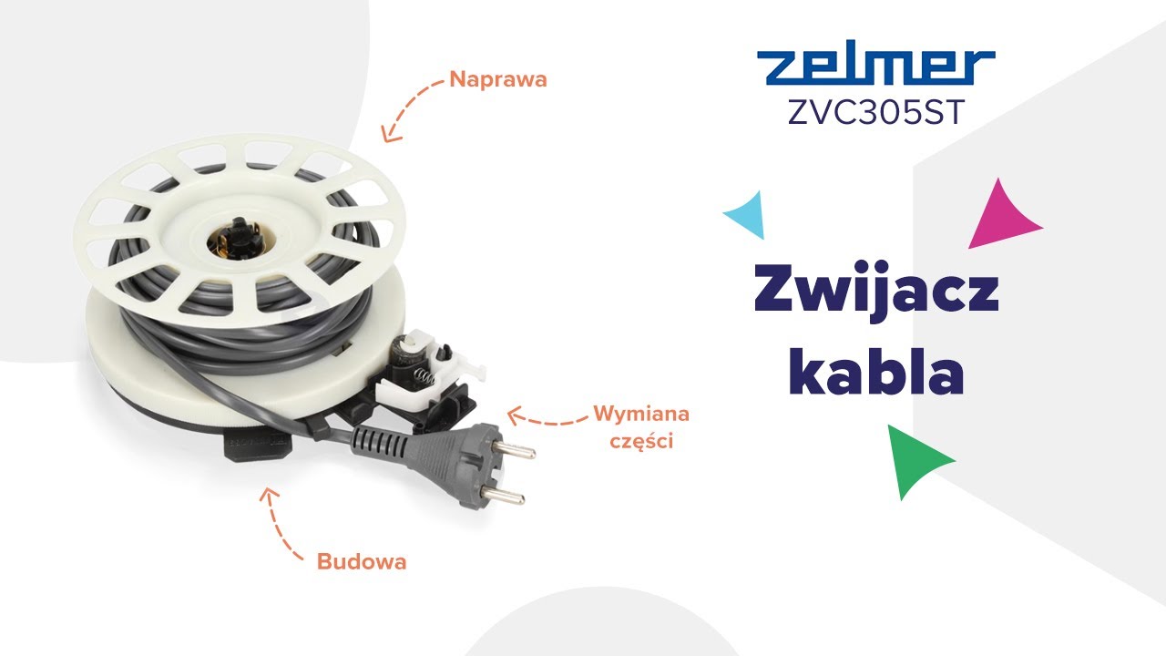 Zwijacz kabla w odkurzaczu Zelmer ZVC305ST/03 | North.pl