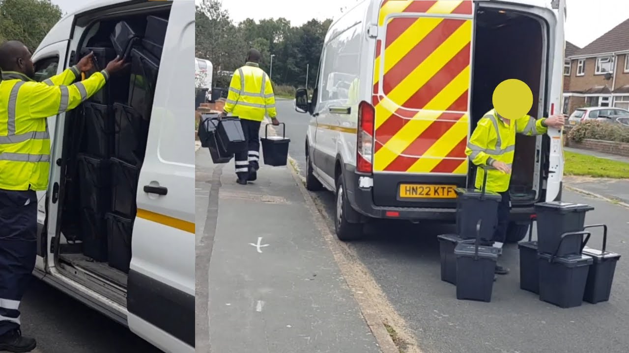 Swindon Food Caddy And Blue Sack Delivery Van