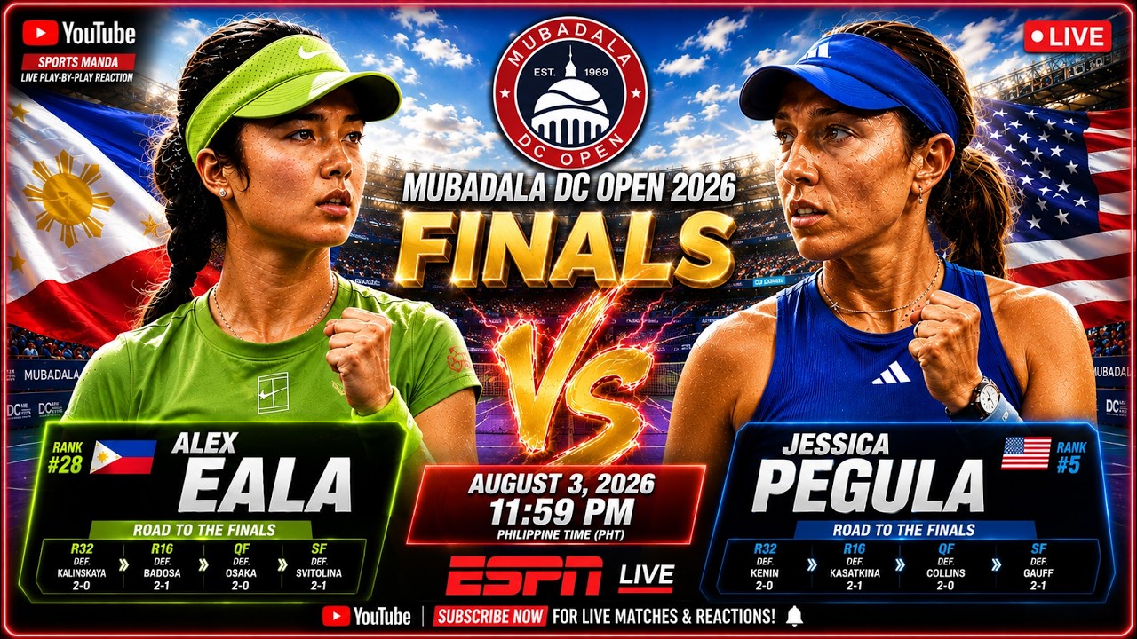 🔴LIVE! ALEX EALA VS JESSICA PEGULA 󠁯&bull;󠁏 FINALS of the 2026 Mubadala DC Open &bull;󠁏 Match and Watchalong