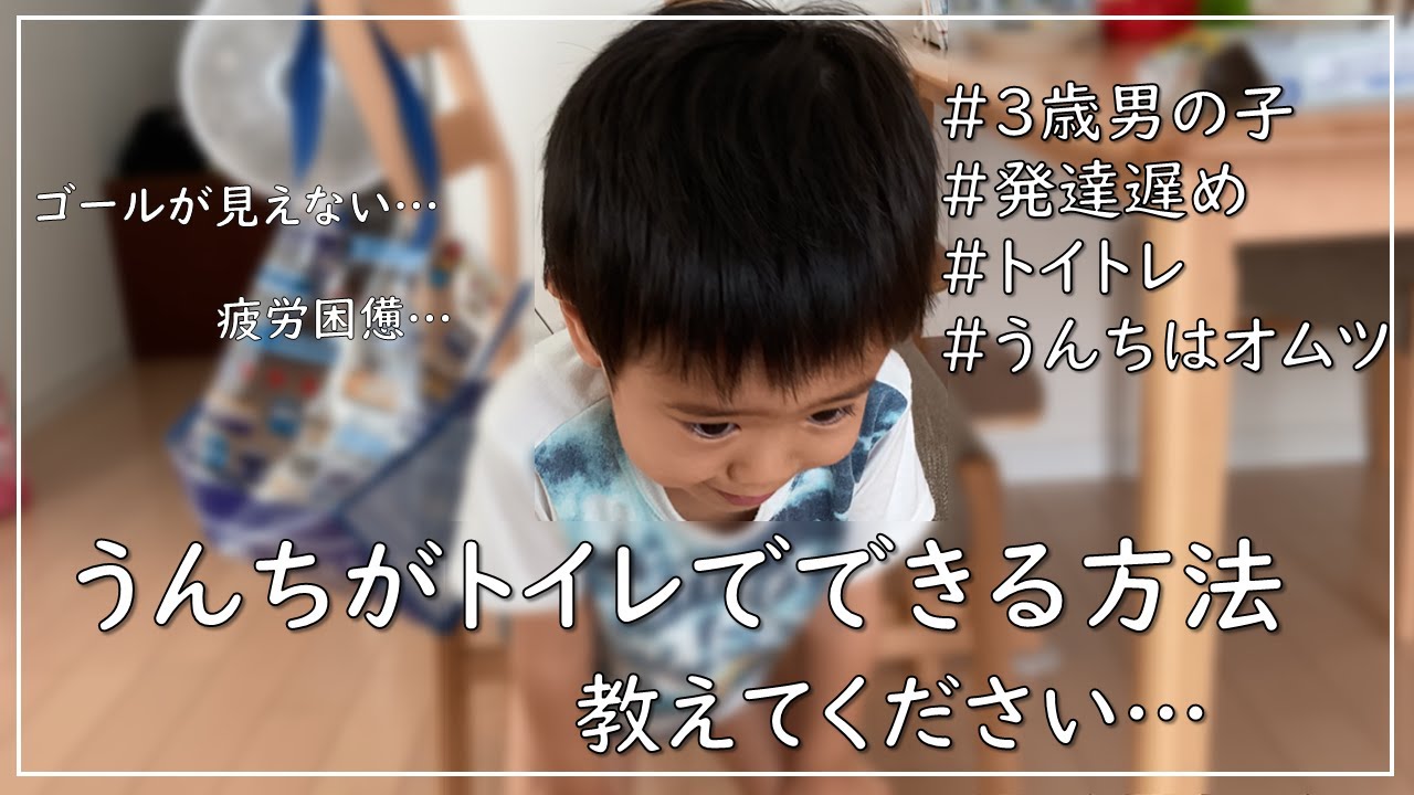 【助けてください、、、】うんちがトイレでできない【３歳児トイトレ】