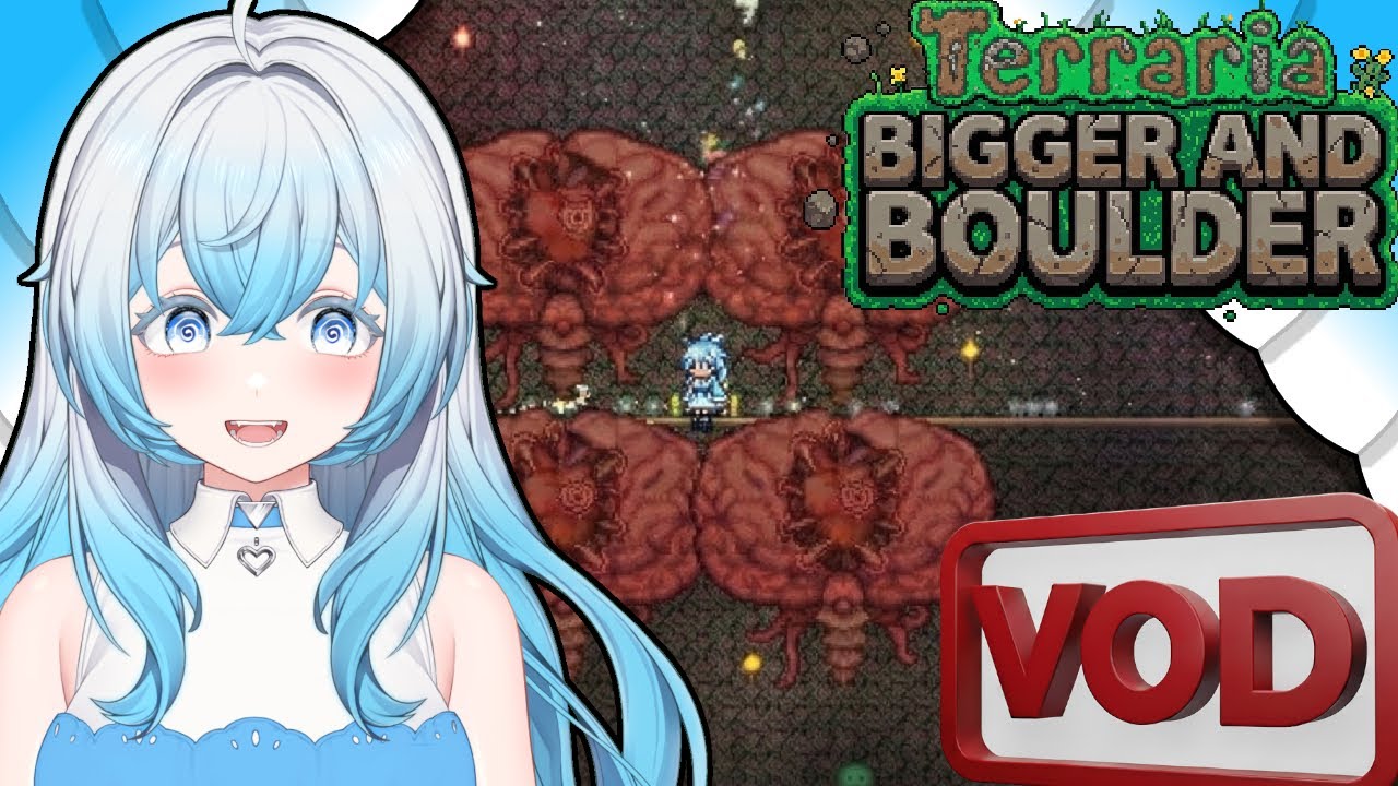[HQ VoD] Terraria 1.4.5 Pt 2 🧠 Boss Hunting In The Crimson 🏹