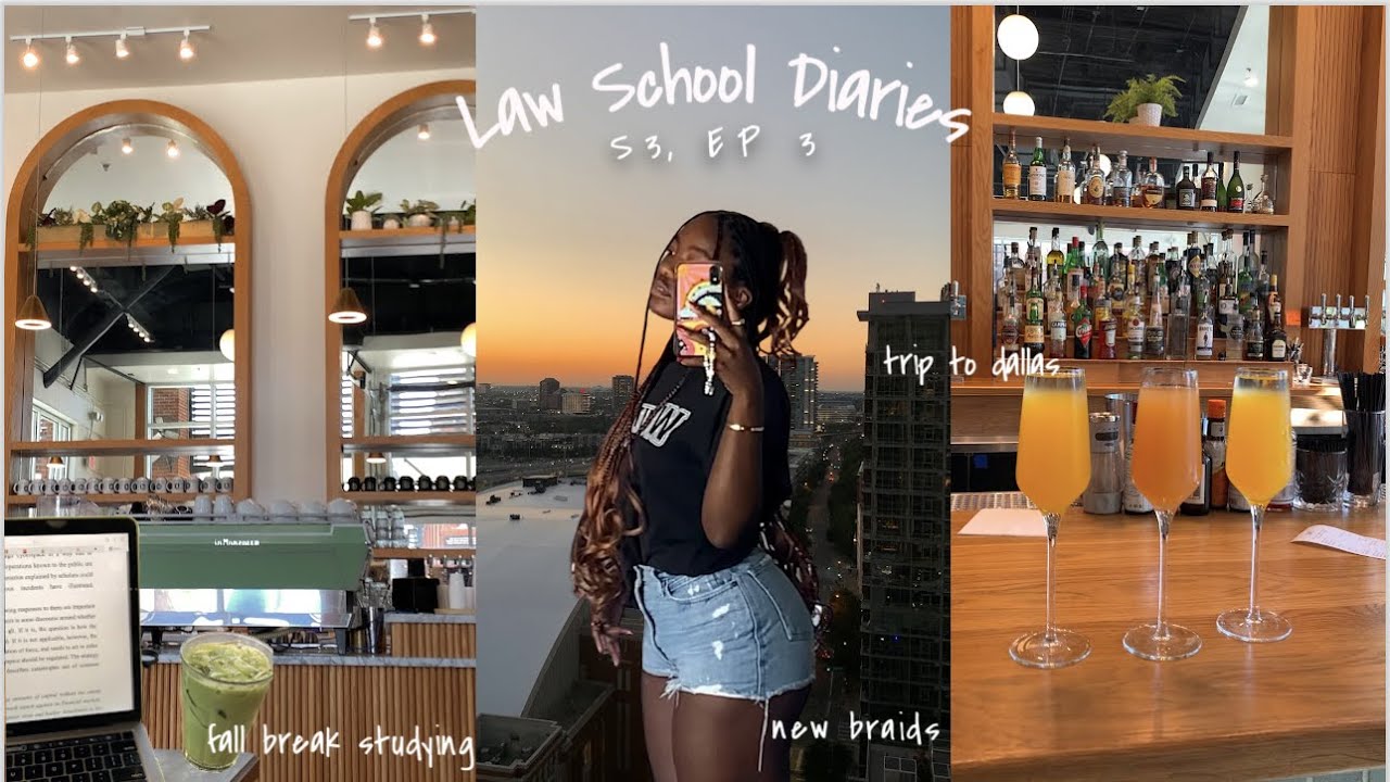 LAW SCHOOL DIARIES:class antics, getting French curl braids, time in Dallas, study heavy fall break