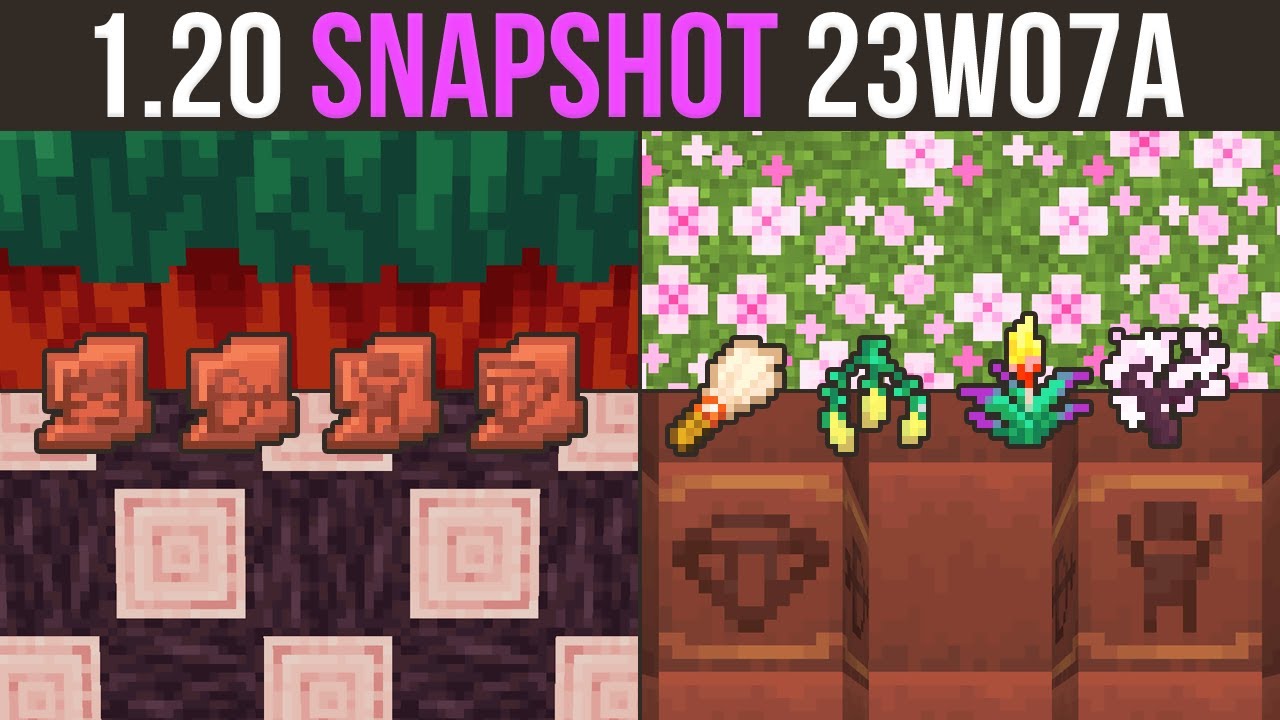 Minecraft 1.20 Snapshot 23W07A - Archaeology, Sniffer, Cherry Blossom & More!