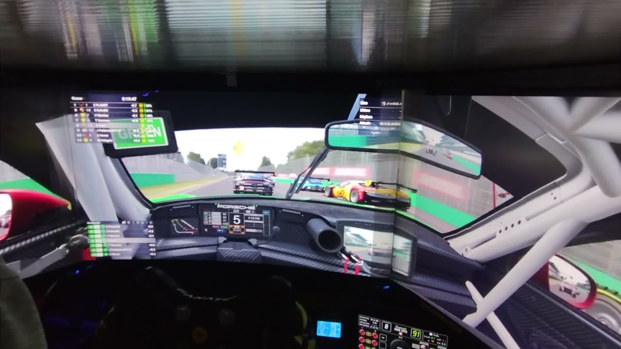 30 second race - Porsche gt3 camera car - Flying Ferrari - Monza Curva Grande