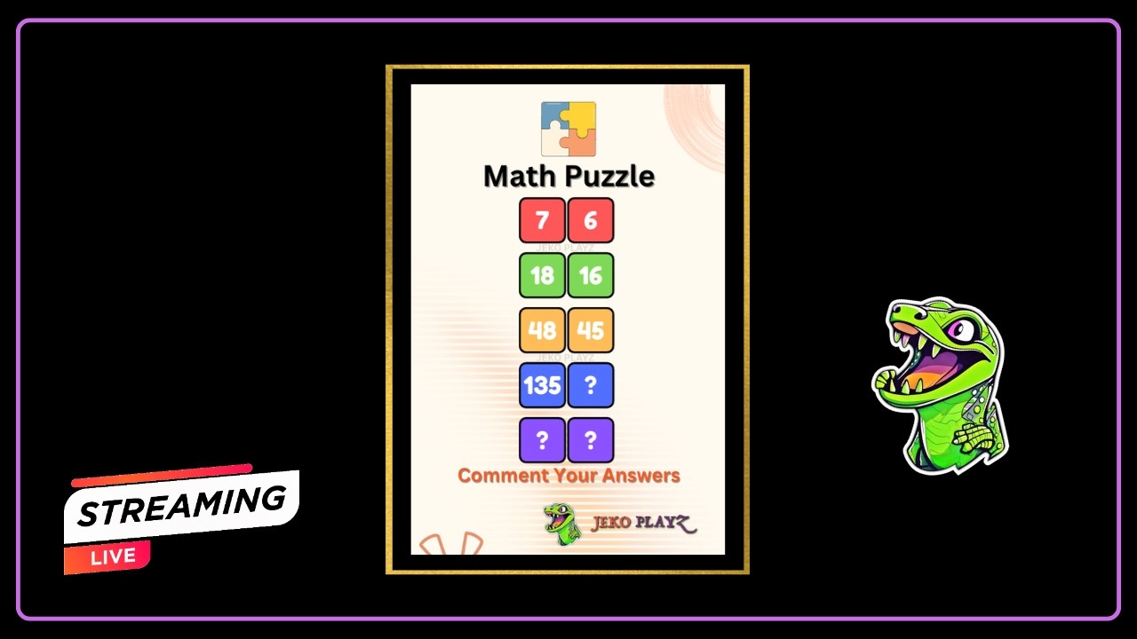 Live Math Puzzle & Quiz| Live Math Quiz | IQ Test Quiz | Sequence Puzzle Quiz