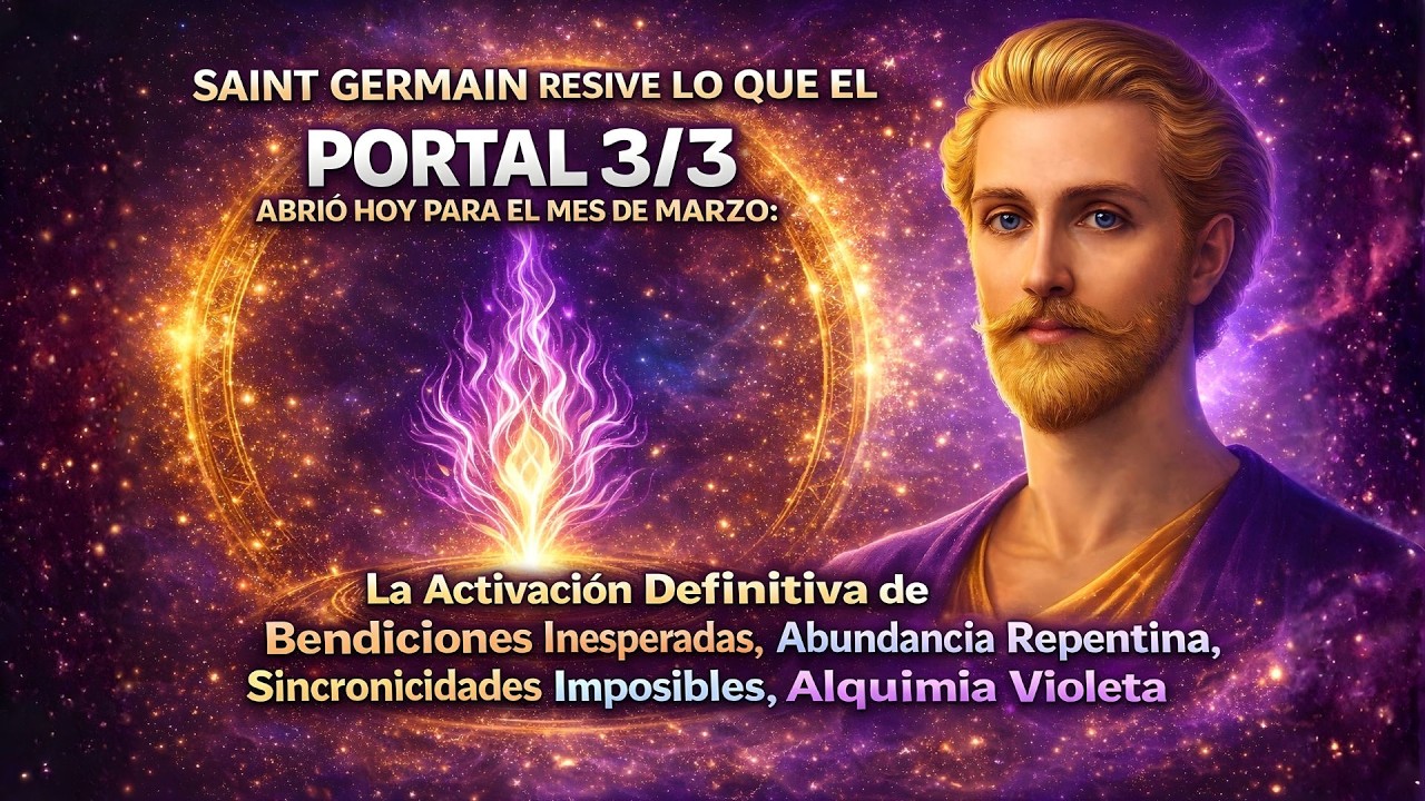 🔥 SAINT GERMAIN: Portal 3/3 ABRIÓ Bendiciones en MARZO 💜 ¡ACTÍVALAS HOY y RECIBE YA SIN LÍMITES!
