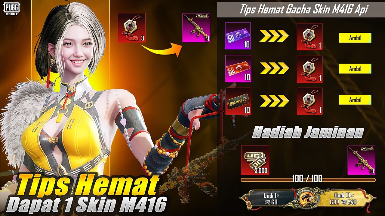 INI DIA SISTEM HEMAT GACHA M416 CRIMSON SKYBLADE DI JAMIN DPT GUYS CUMAN KELUAR UC SEGINI 3 GEM NYA🔥