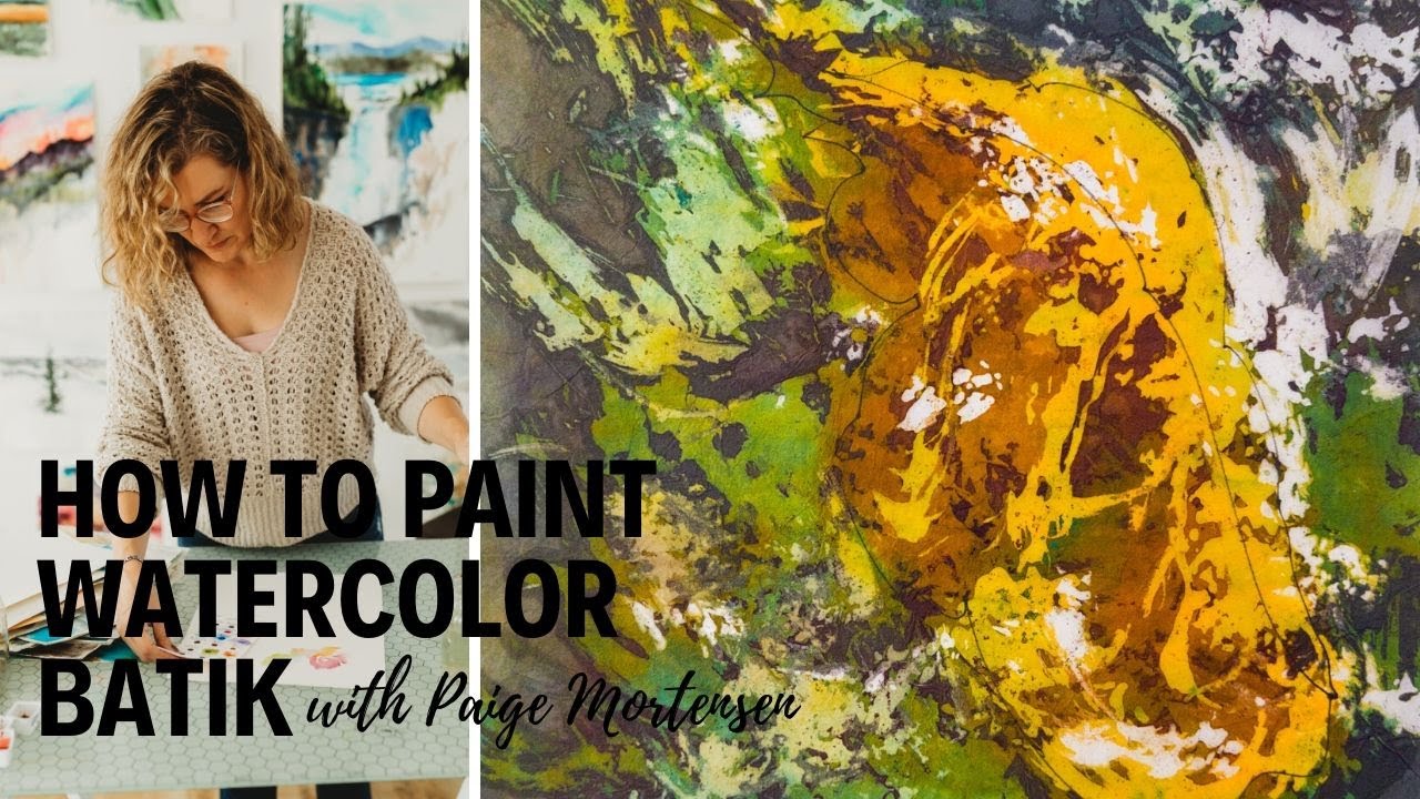 Watercolor batik painting is easy and fun! Paint your first watercolor batik today