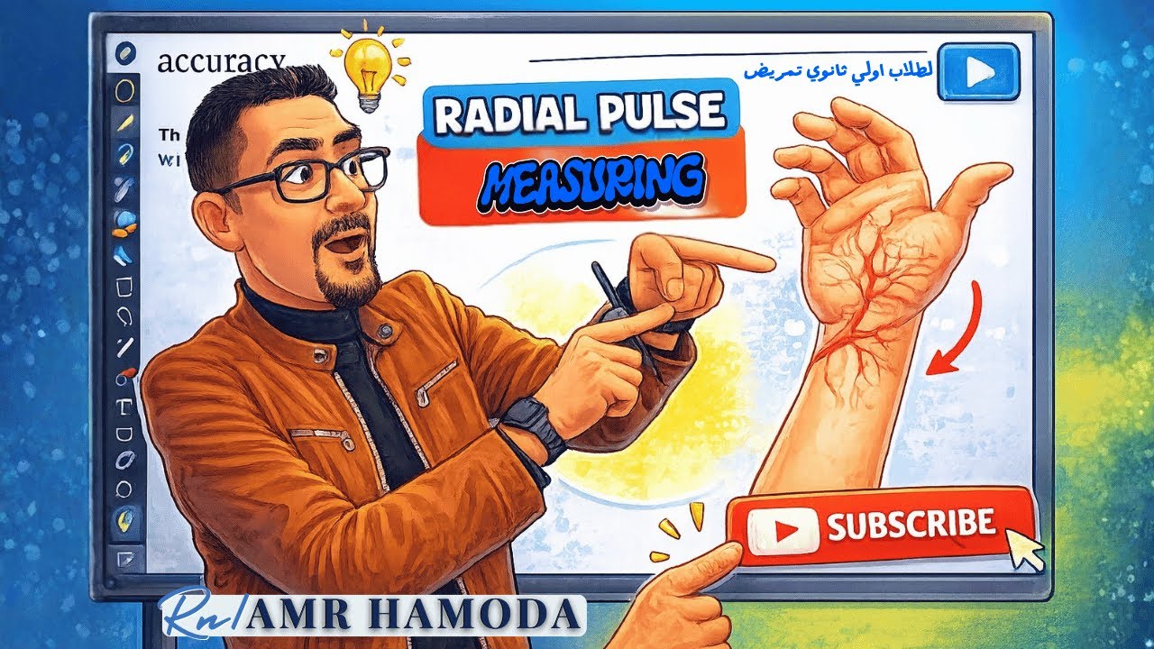 Fundamentals of Nursing | Pulse Measurement (Radial & Apical) – شرح مبسط لأولى ثانوي تمريض