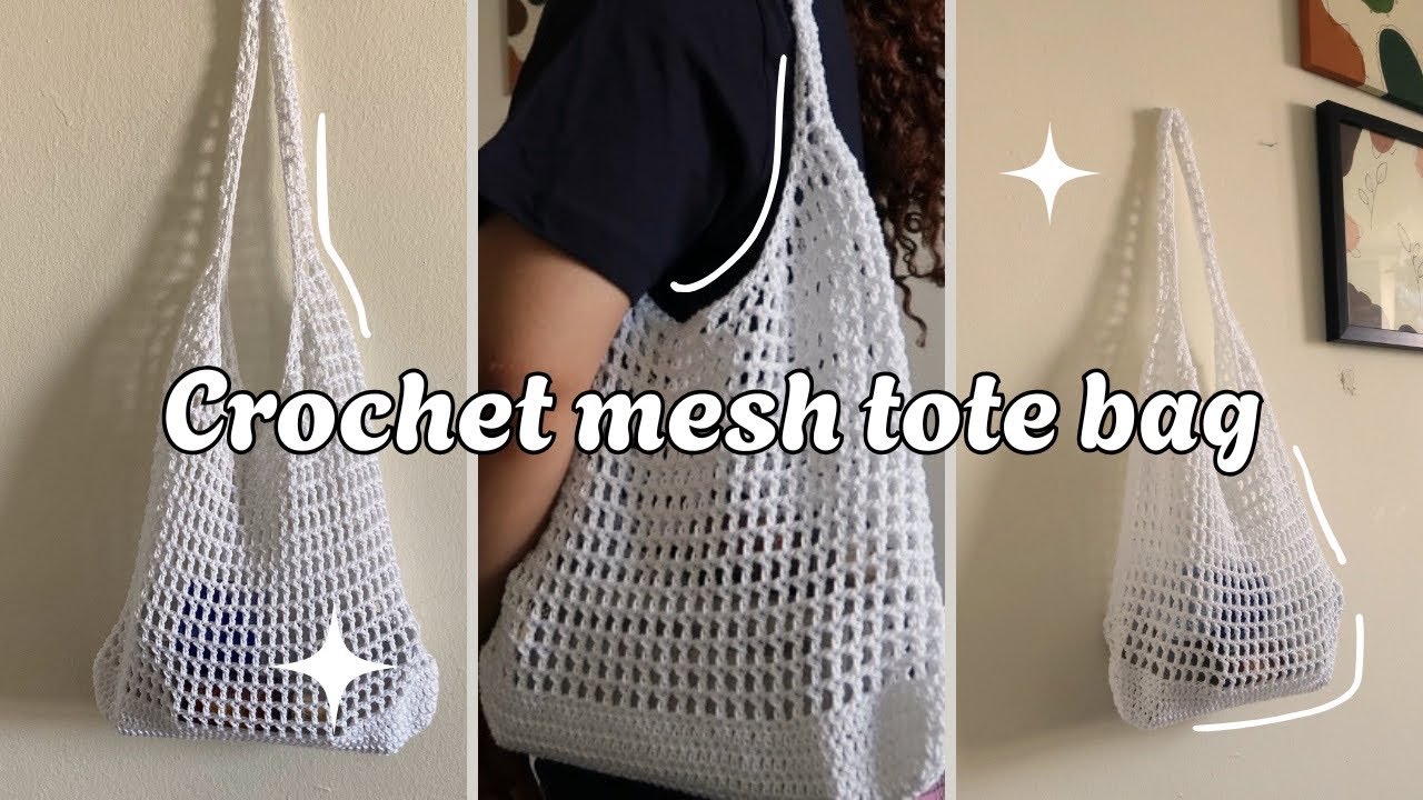 Crochet Mesh Bag tutorial