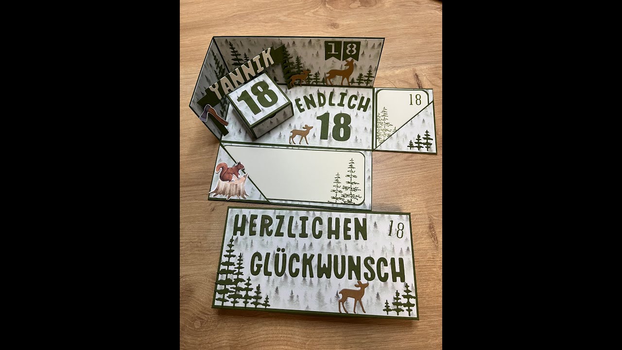 🦌 #Explosionsbox #Geschenkbox #Stampinupösterreich #Männerkarte #Jägerkarte #box basteln 🦌