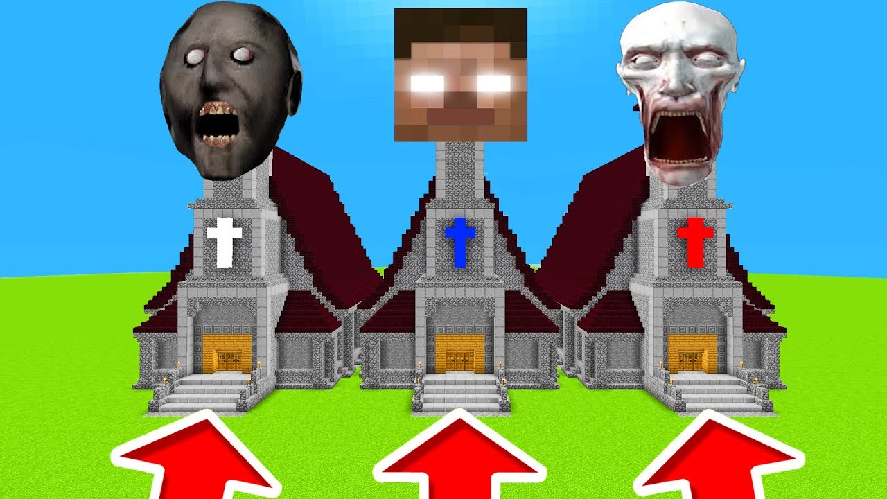 Minecraft PE : DO NOT CHOOSE THE WRONG CROSS! (Herobrine, Granny & SCP-096)