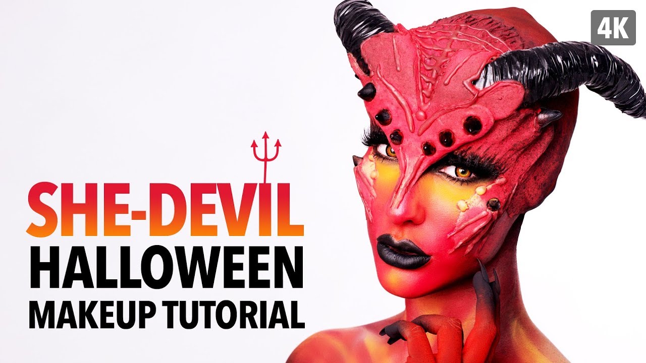 She-devil Halloween Makeup Tutorial