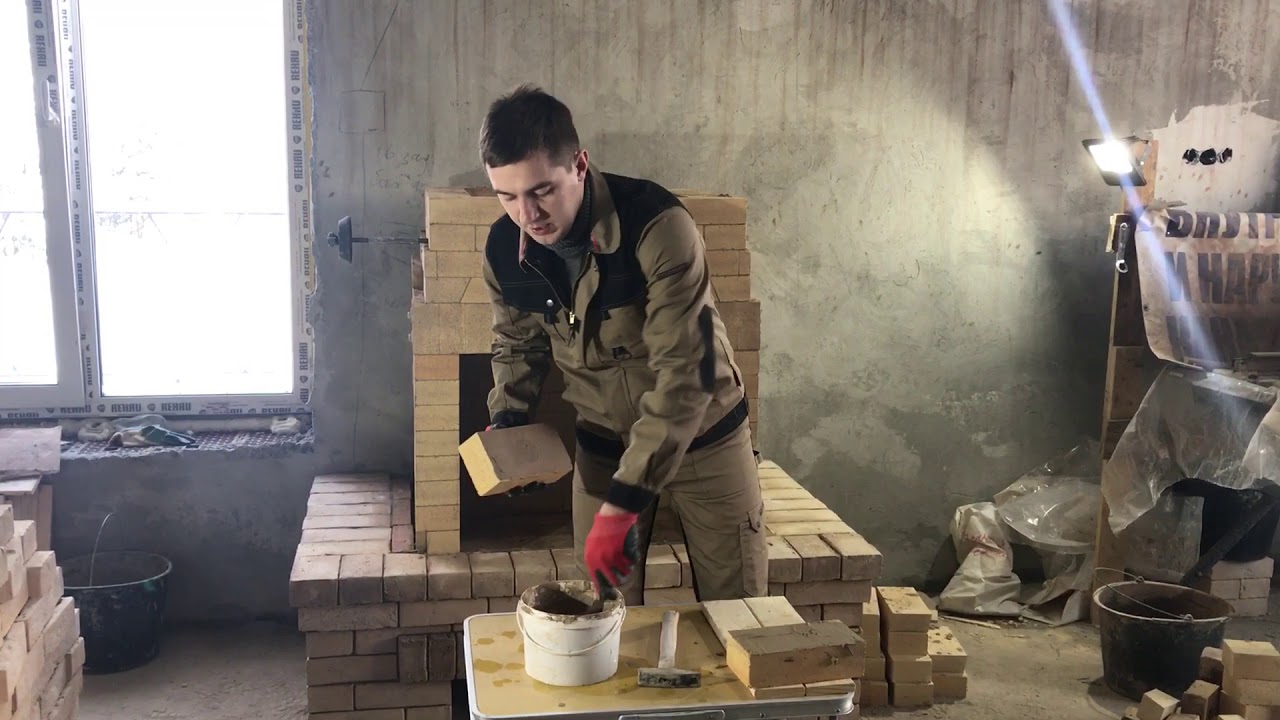 АЗБУКА ПЕЧНИКА. Кладка шамота на мертель.