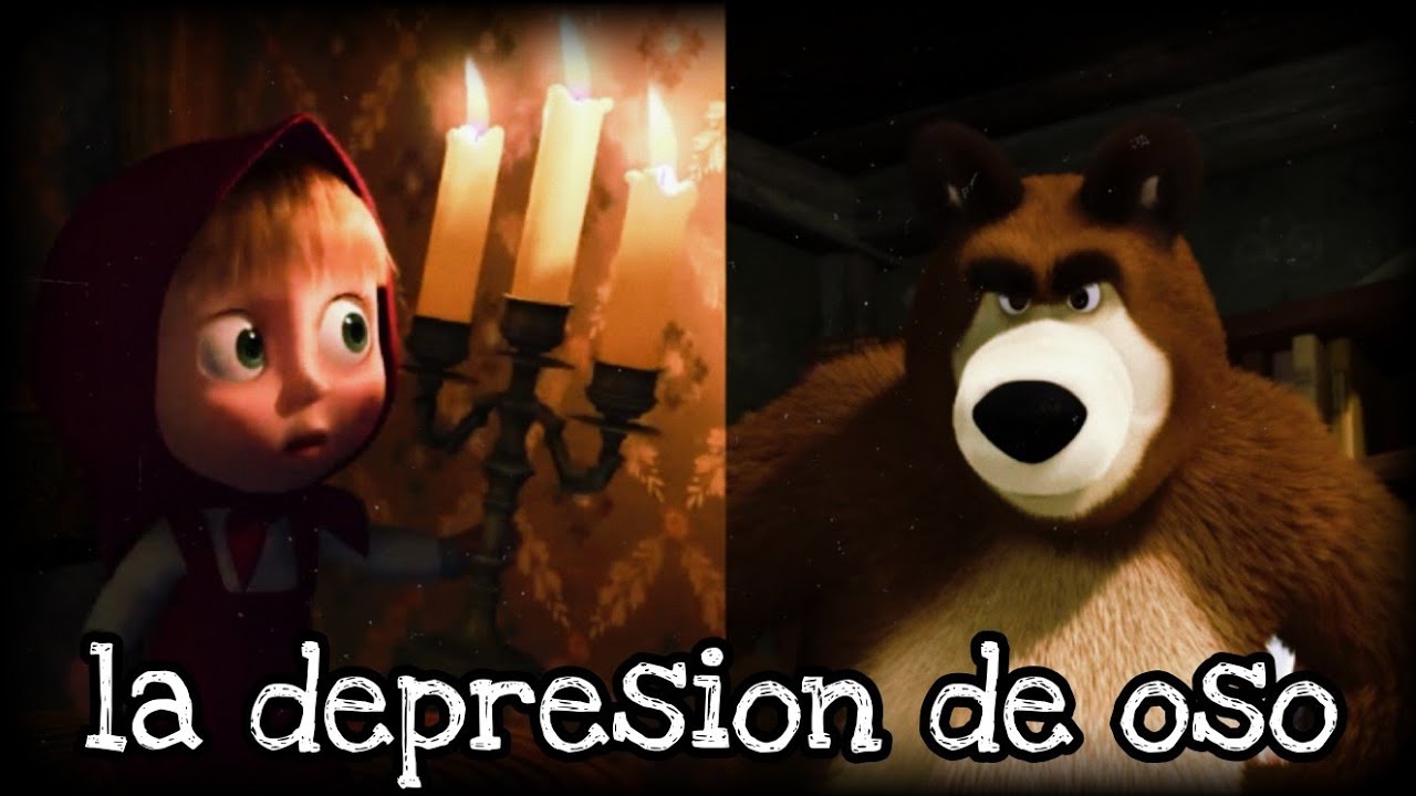 ✅creepypastas, masha y el oso, (la depresion de oso).