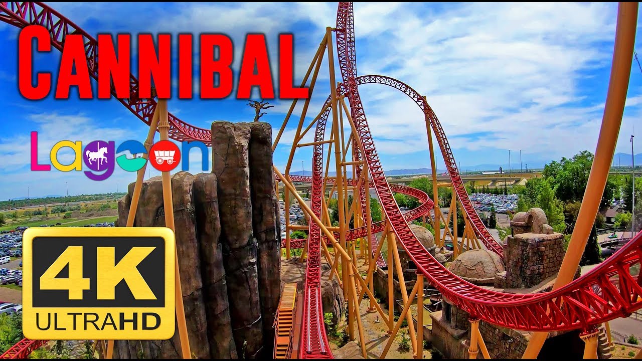 Cannibal Roller Coaster (4K) POV - Lagoon Amusement Park