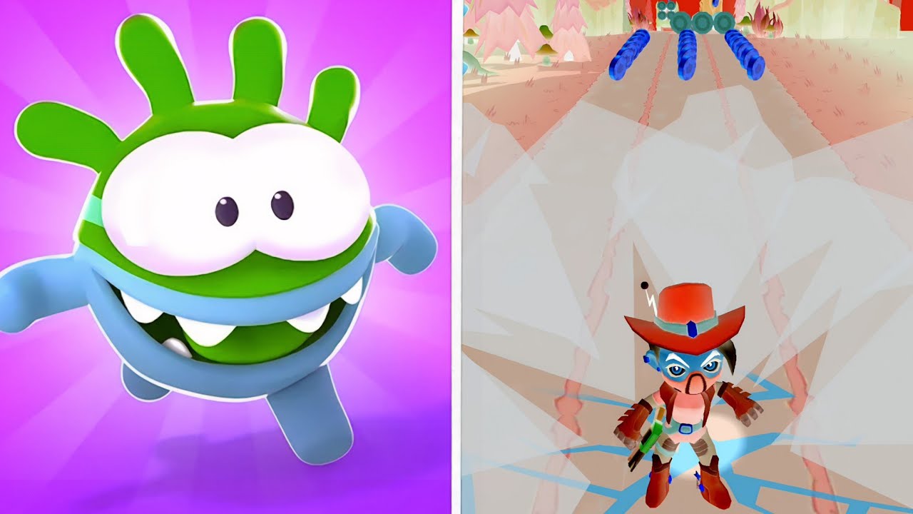 Om Nom Run 🐻 vs Reverse Colour Run walkthrough , iOS Android New Update ( part : 1607 )