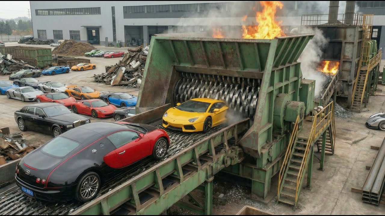 How Supercars Worth Tens of Millions Become Scrap Metal (Full Factory Process)