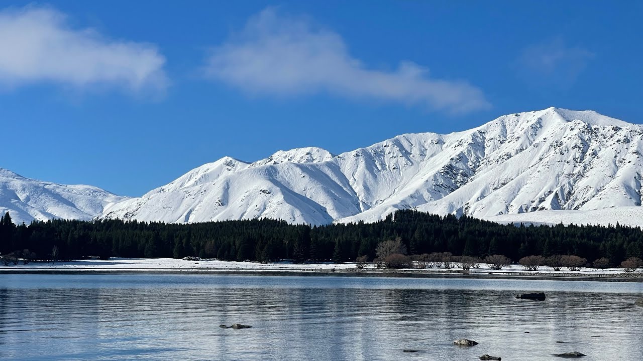 Lake Tekapo ❄️ Snow-Covered Mountains & Scenic Views | New Zealand 2025