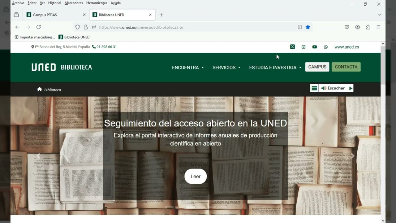 Como buscar citas e impacto cient&iacute;fico en el Portal de Investigaci&oacute;n