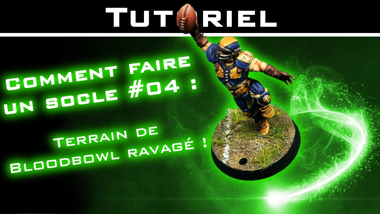 Tutoriel : Comment faire des socles 04 (Terrain de BloodBowl ravagé)