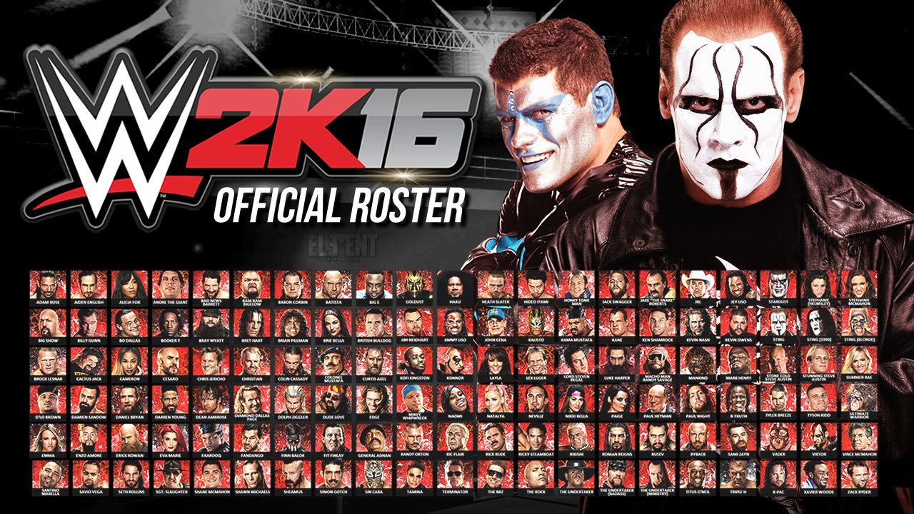 WWE 2K16 Official Roster - All 126 Superstars & Divas