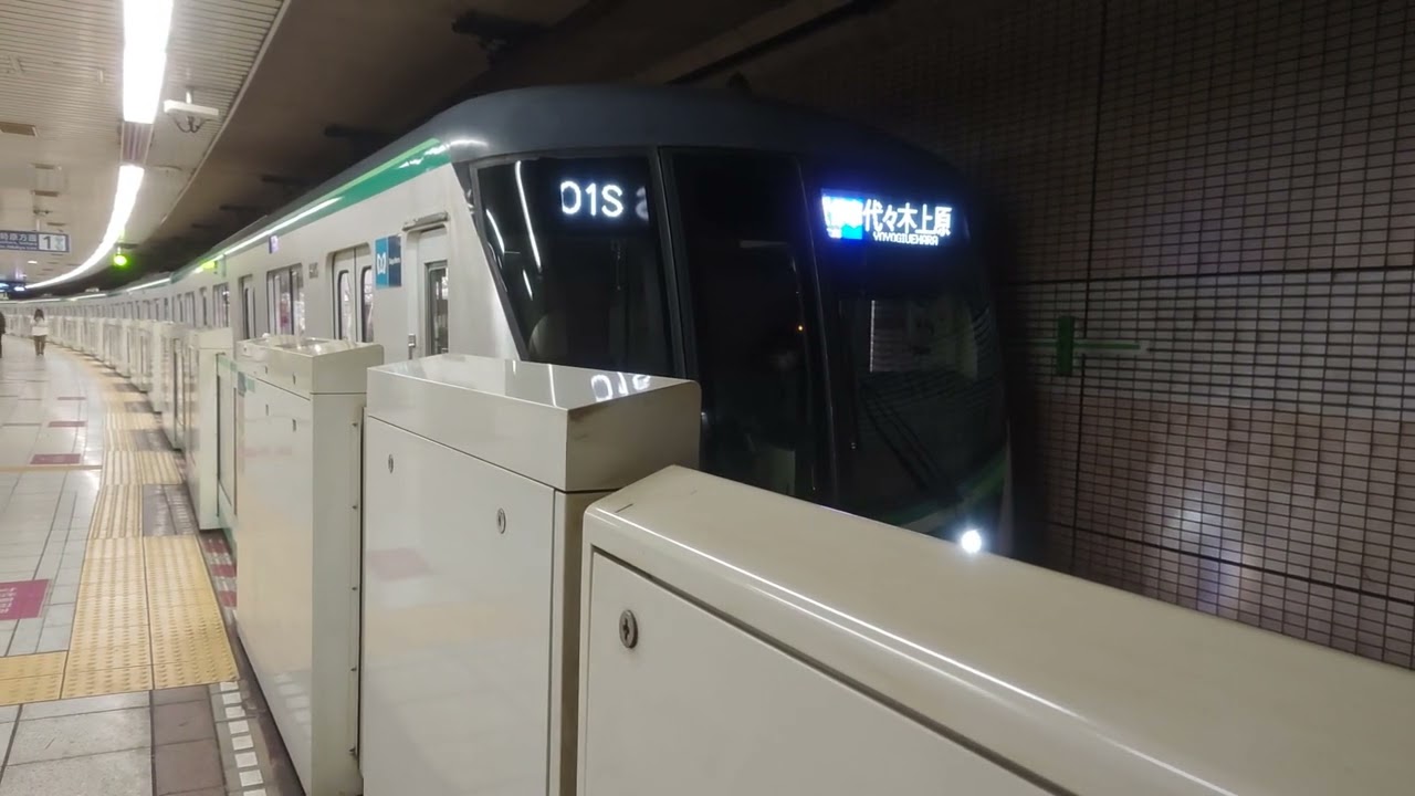 千代田線 16000系 最終 代々木上原行 乃木坂駅到着〜発車