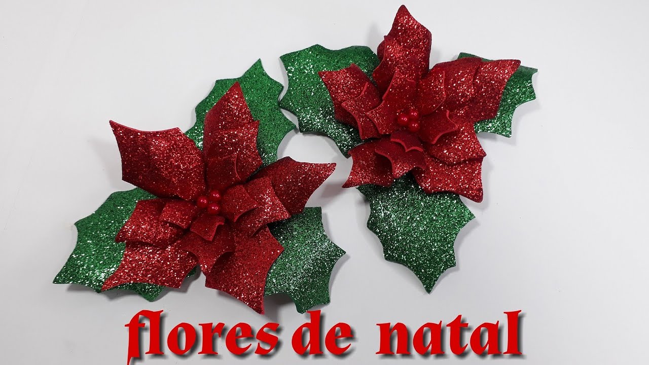 flor de Natal em eva diy ( enfeite de Natal)