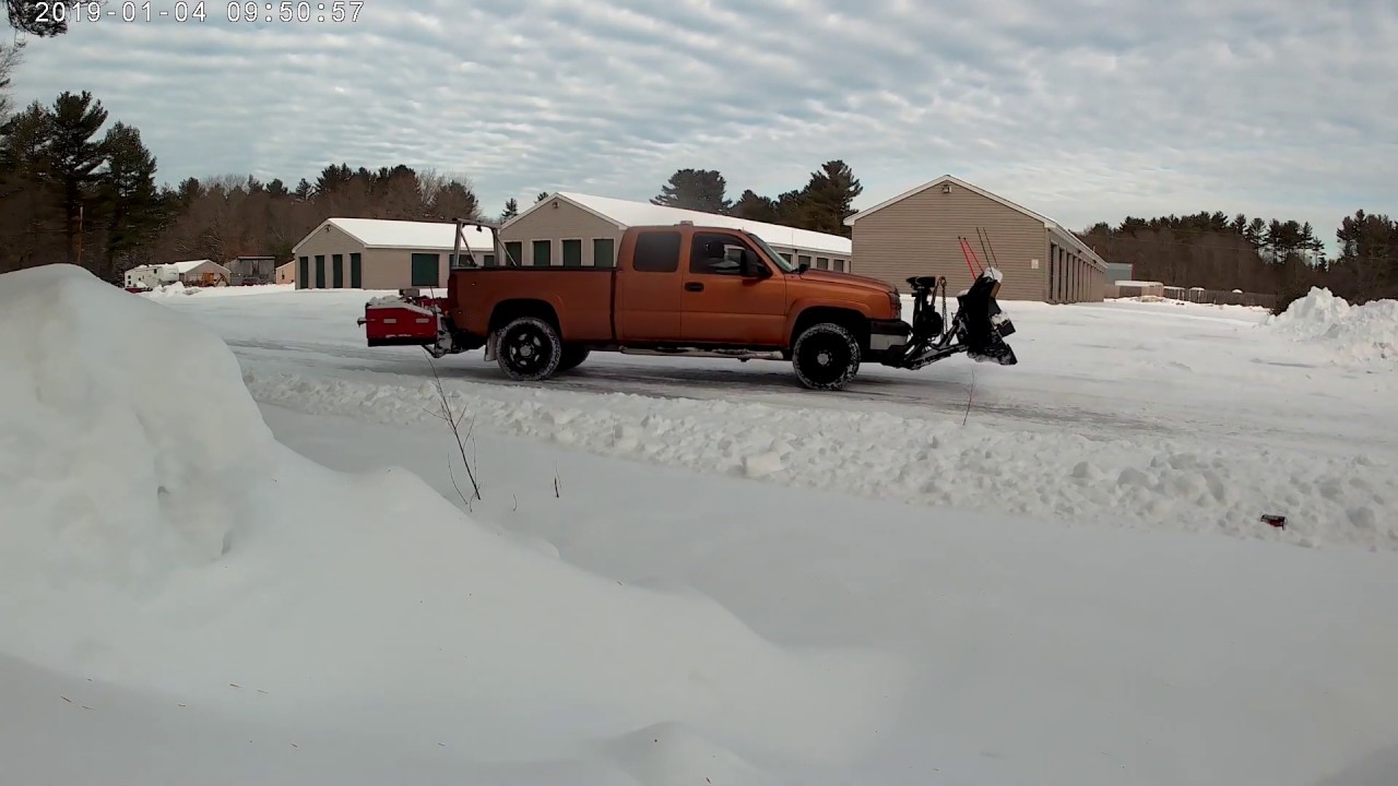 Snow Plowing Self Storage Lot