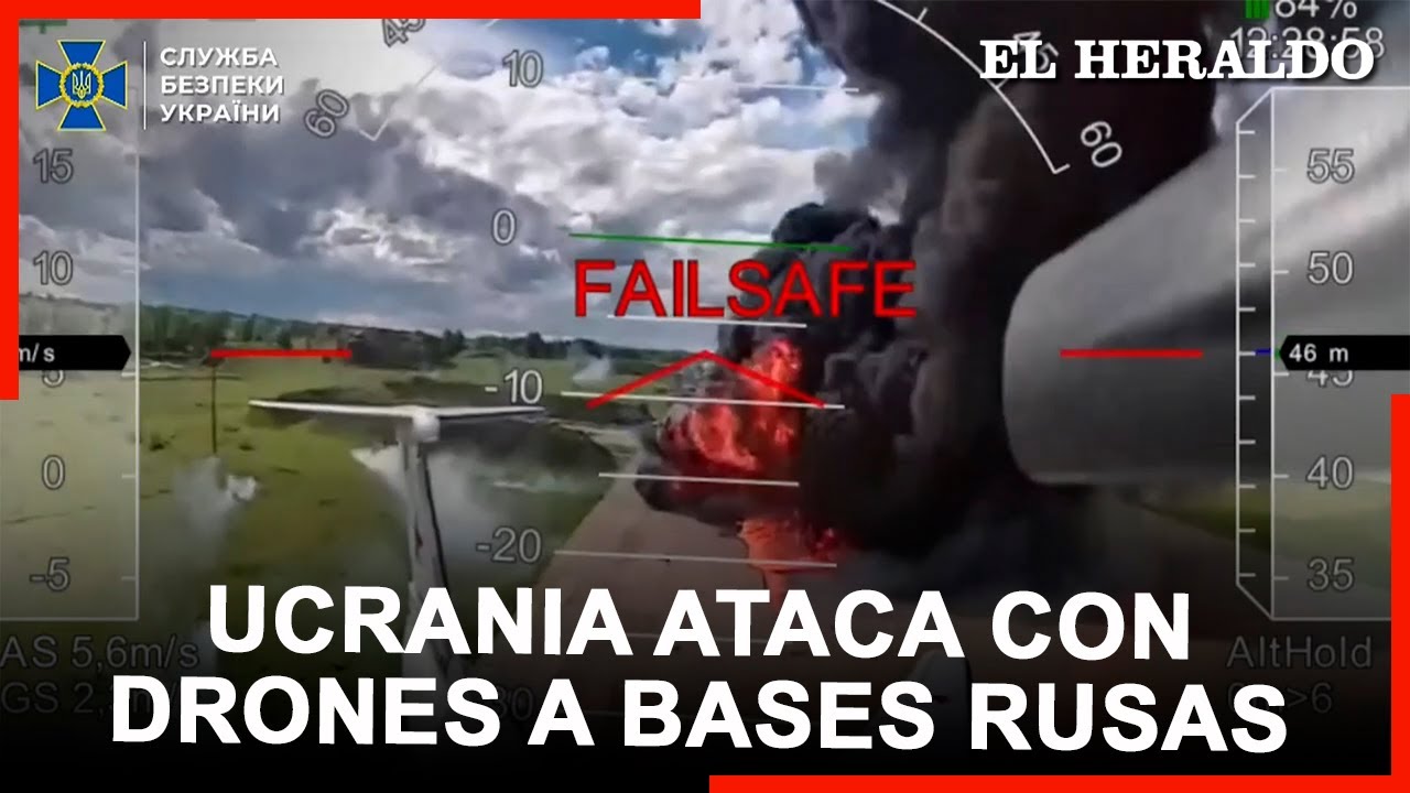 Ucrania publica nuevas imágenes del ataque con drones a bases rusas del pasado domingo