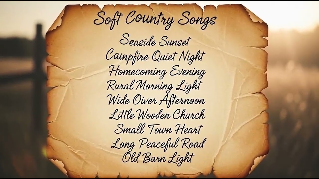 Calm Soft Country Playlist for Night Drives 🚗🌌