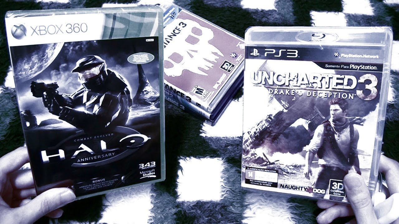 Unboxing Versões Nacionais de Halo: Anniversary & Uncharted 3 + Recados (Pt-Br) - CJBr