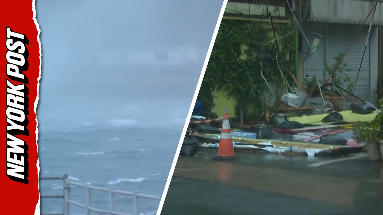 Typhoon Dolphin BATTERS Japan With Strong Winds, Heavy Rain