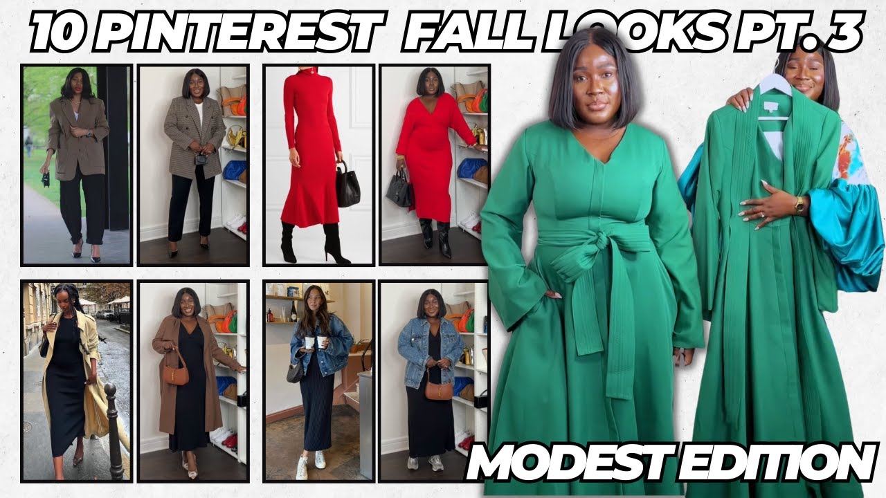 Part 3: Recreating Pinterest Modest Fall Outfits | How to dress Modestly Autumn 2023 Fashion Looks