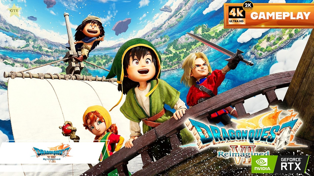 Dragon Quest VII: переосмысление в разрешении 4K/2K с максимальными настройками графики на ПК и R...