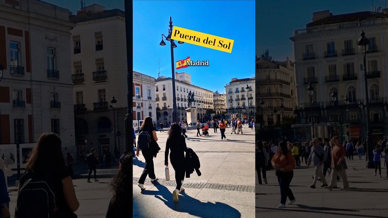 🇪🇸 MADRID Puerta del Sol View 🏙 Capital City Walking Tour #spain #citywalk #4kwalk