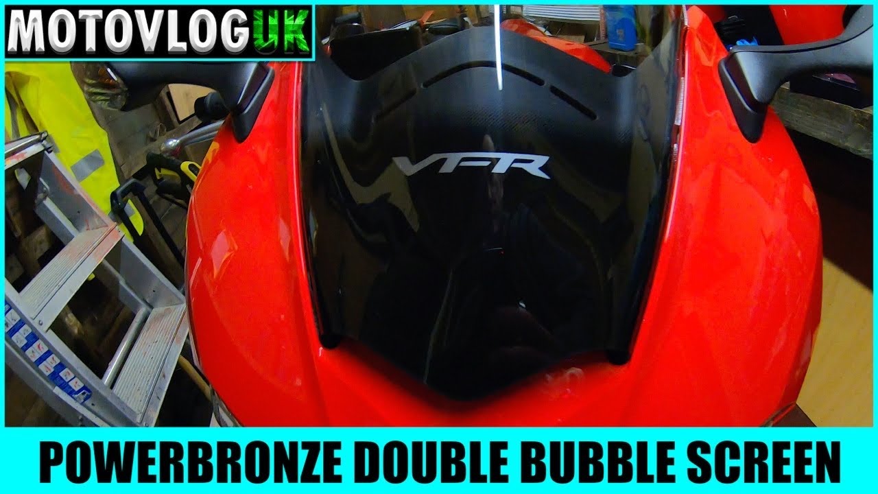 New Screen Install - Powerbronze Double Bubble - VFR800F