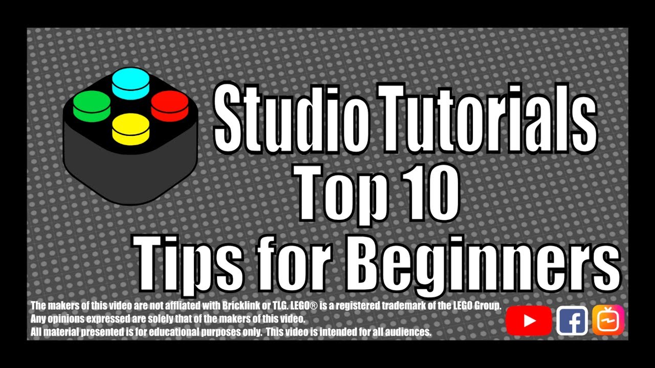 Studio Tutorials - Top 10 Tips for Beginners - Save yourself time with your LEGO designs!