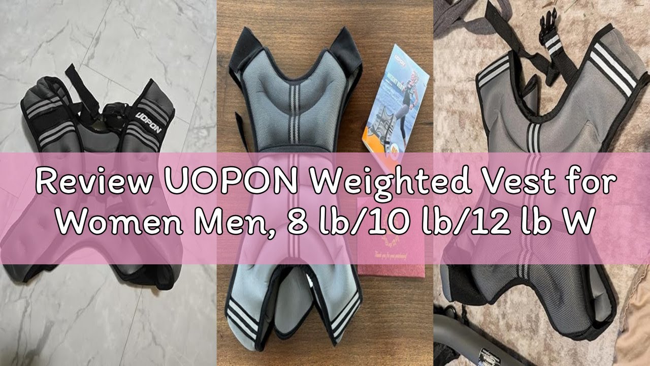 Review UOPON Weighted Vest for Women Men, 8 lb/10 lb/12 lb Weight Vest for Walking with Reflective S