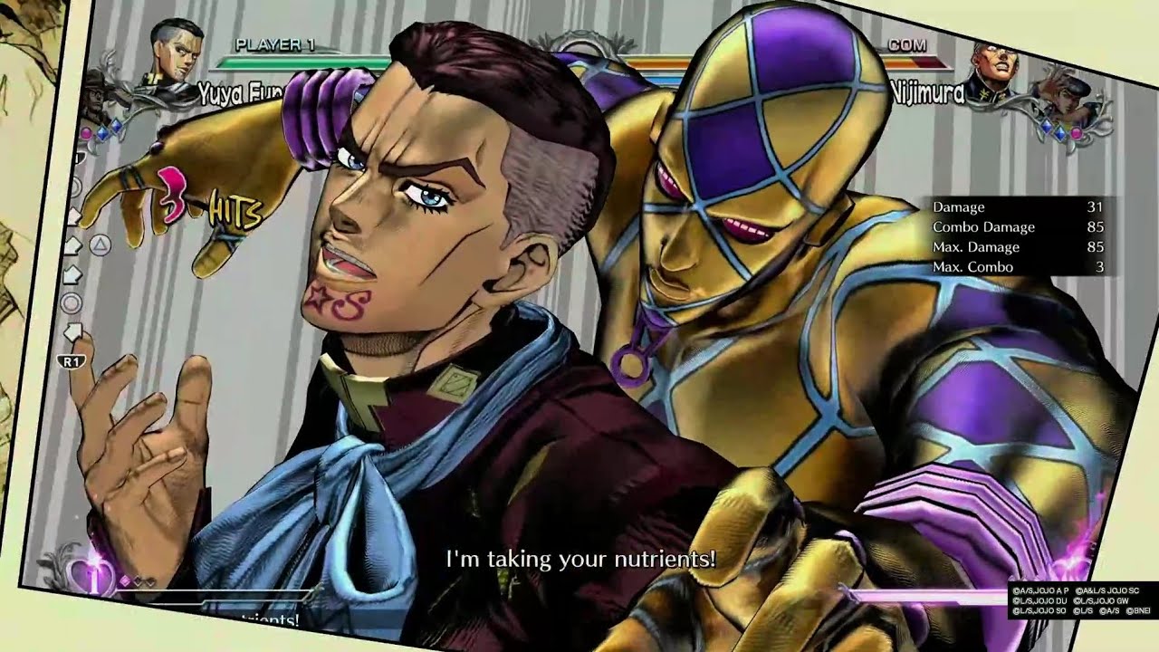 JJBA Asbr: Yuya Fungami 940 Dmg combo