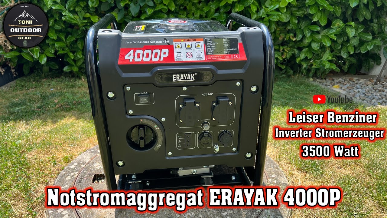Stromaggregat Erayak 4000P Notstromaggregat 3500 W Inverter 