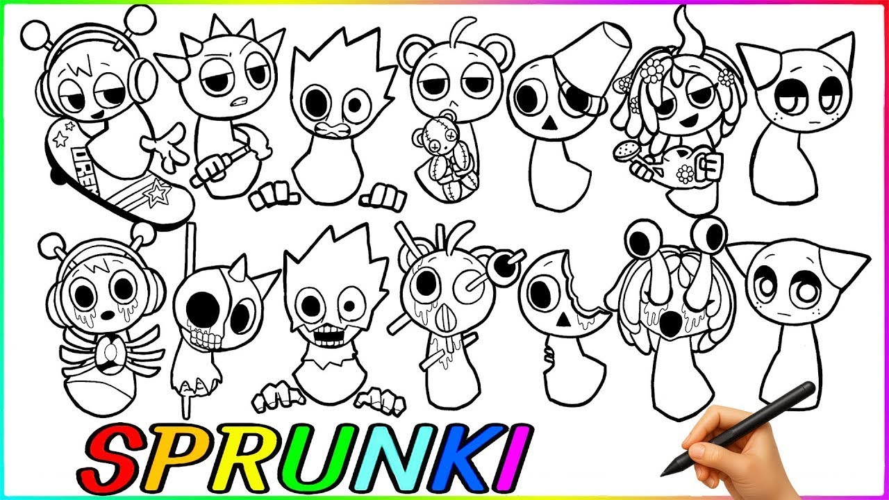 Incredibox SPRUNKI - Фаза 1 против Фазы 2 / Раскраски Incredibox SPRUNKI / NCS Music