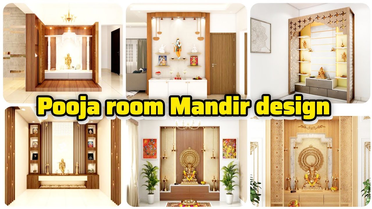 50+ Pooja Room Designs (Hindu Temple Interior Design) letest wooden | Puja mandir | design ideas