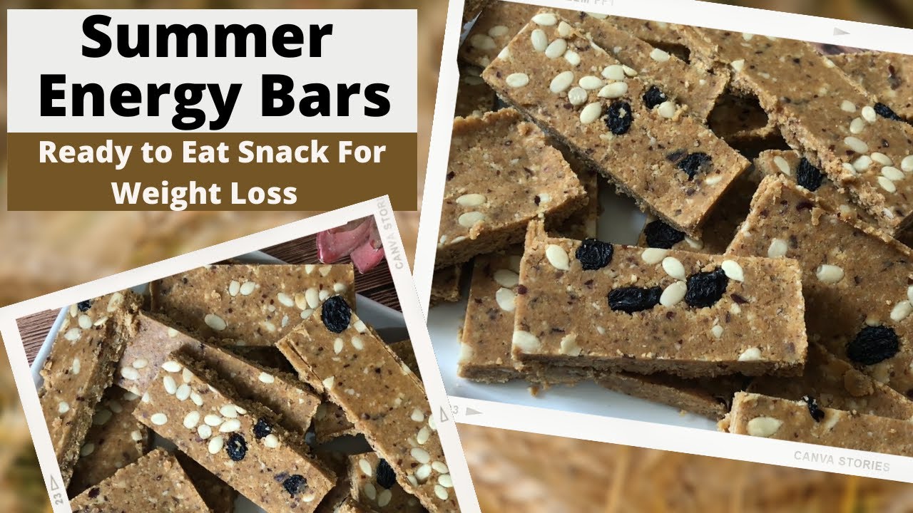 Summer Energy Bars Recipe | Healthy Ready to Eat Snacks / Breakfast for Weight Loss | No Sugar