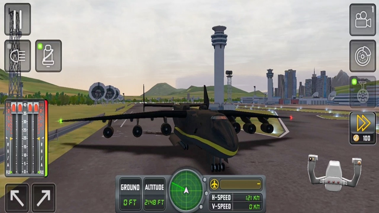 AIRPLANE FLIGHT SIMULATOR - BLACKPANTHER CARGO AIRPLANE - ANDROID GAMEPLAY