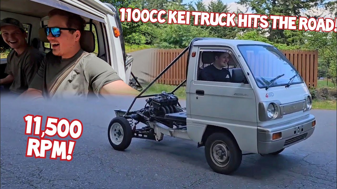 Быстрые и громкие тест-драйвы моего Ninja Powered Autozam! — Кей-трак с мотоциклом, часть 5