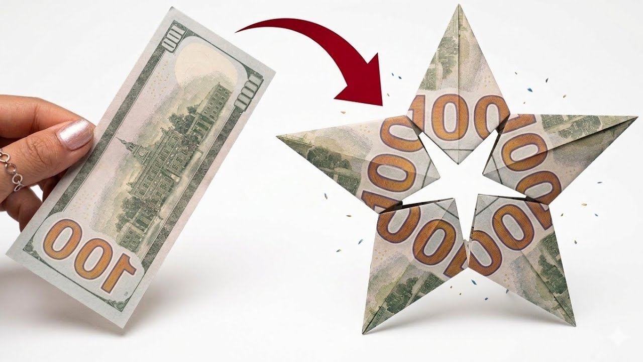 Fold money! How to make a $100 bill star